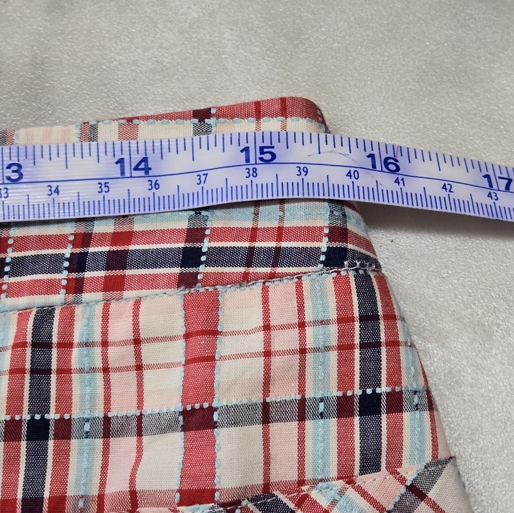 Lilly Pulitzer Vintage Red/Blue Plaid Lined Skirt. Size 12 - Picture 9 of 9